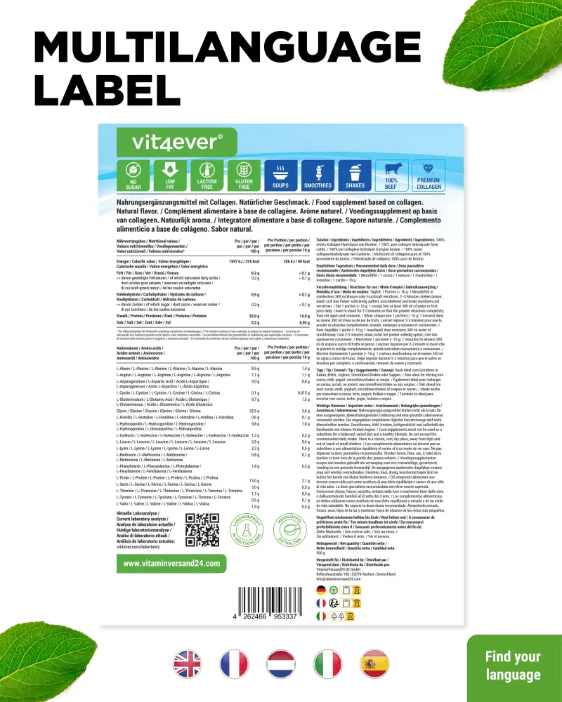vit4ever <br>collagen - 500 g - Image 3