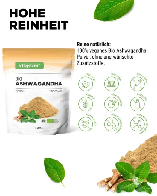 Vit4ever <br>Ashwagandha biologique - 600 g – Image 4