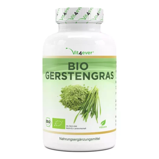 Vit4ever <br>Hierba de cebada ecológica - 365 cápsulas