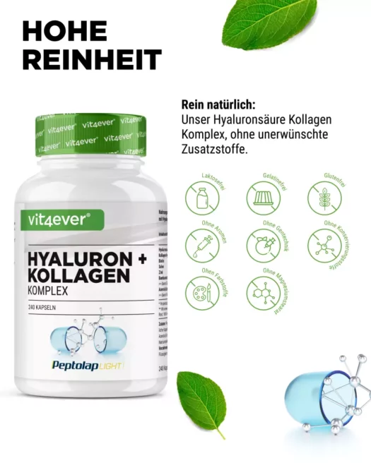 Vit4ever <br>Complesso di ialurone e collagene - 240 capsule - immagine 4