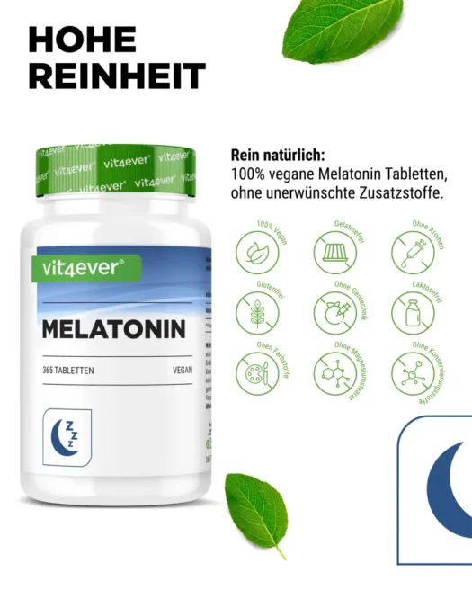Vit4ever <br>Melatonine - 365 tabletten - Afbeelding 4