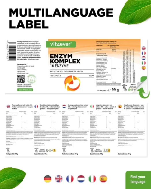Vit4ever <br>Enzyme complex - 180 capsules - Image 4