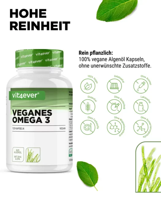 Vit4ever <br>Omega 3 vegan algae oil - 120 capsules - Image 4