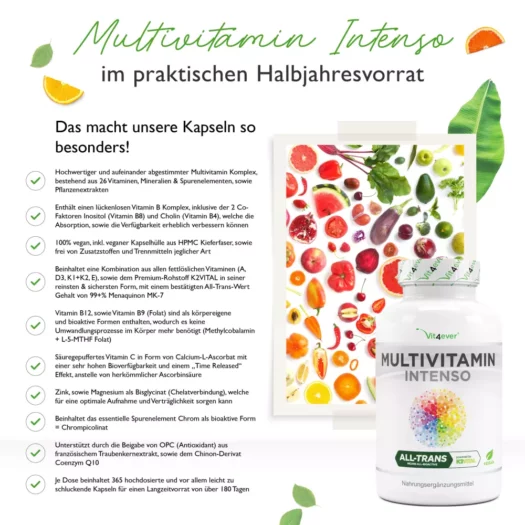Vit4ever <br>Multivitamine Intenso - 365 capsules - Afbeelding 3