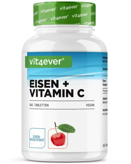 Vit4ever <br>Hierro + Vitamina C - 365 comprimidos