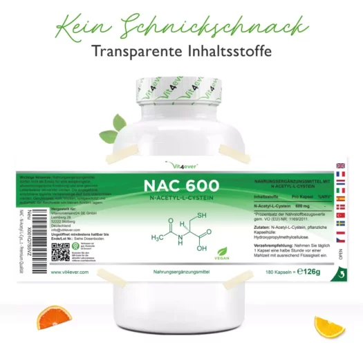 Vit4ever <br>NAC 800 - N-Acetyl L-Cysteïne - 240 capsules - Afbeelding 3