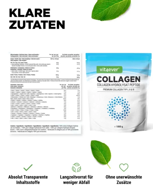Vit4ever <br>Colágeno en polvo - 1000 g - Imagen 3