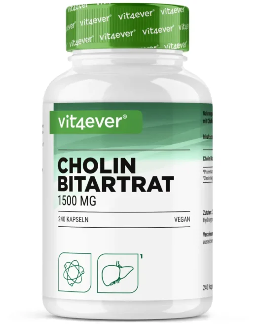 Vit4ever <br>Bitartrato de colina - 240 cápsulas