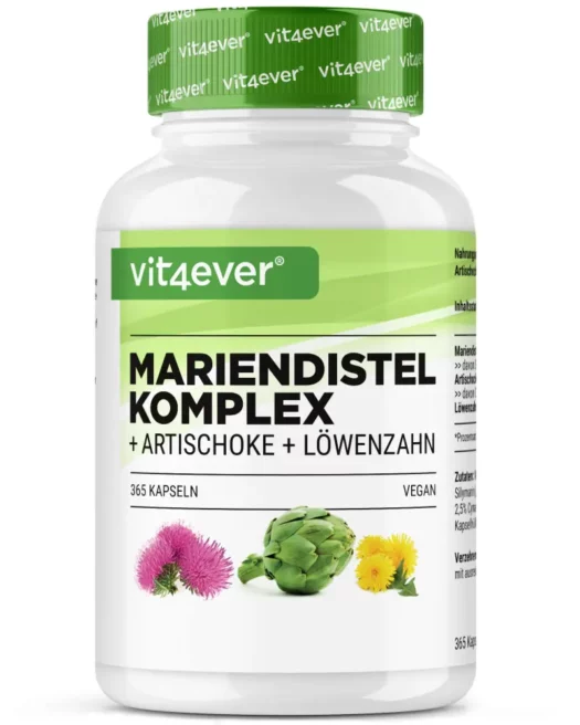 Vit4ever <br>Mariendistel Komplex - 365 Kapseln