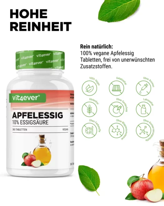 Vit4ever <br>Apple cider vinegar - 365 tablets - Image 4