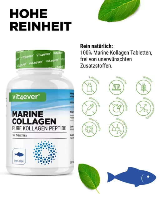 Vit4ever <br>Zeecollageen (vis) - 300 tabletten - Afbeelding 4