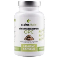 alphavitalis Pine bark extract (OPC) – 240 capsules – Vorderseite
