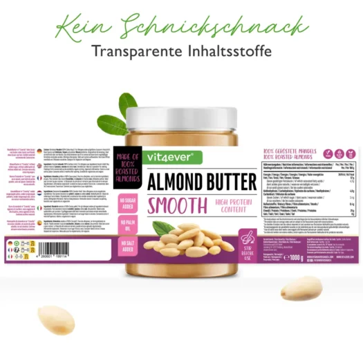 Vit4ever <br>Burro di mandorle bianco - 1000 g - immagine 3