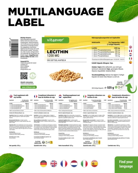 Vit4ever <br>Lécithine - 300 gélules – Image 3