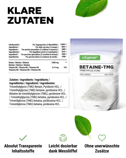 Vit4ever <br>Betaine powder - 150 g - Image 2