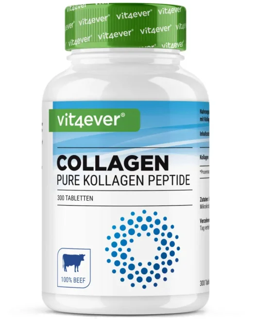 Vit4ever <br>Collageenpeptiden - 300 tabletten