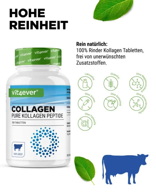 Vit4ever <br>Collageenpeptiden - 300 tabletten - Afbeelding 4