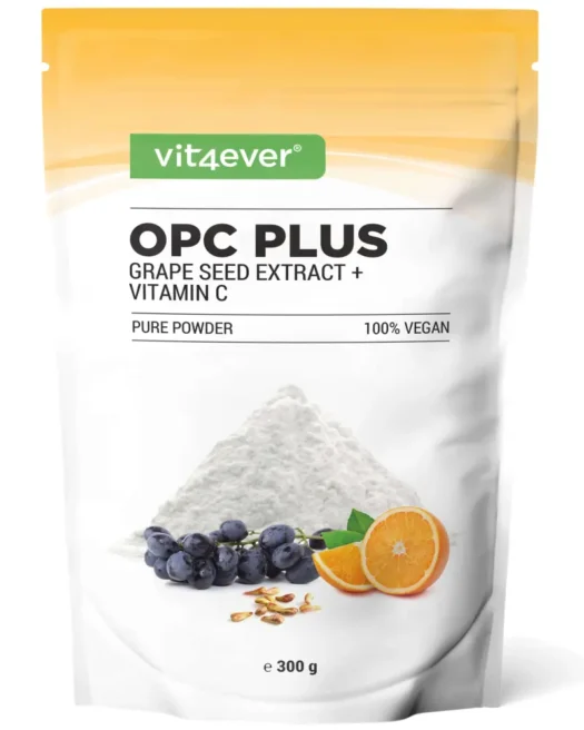 Vit4ever <br>OPC Druivenpitextract + Vitamine C - 300 g