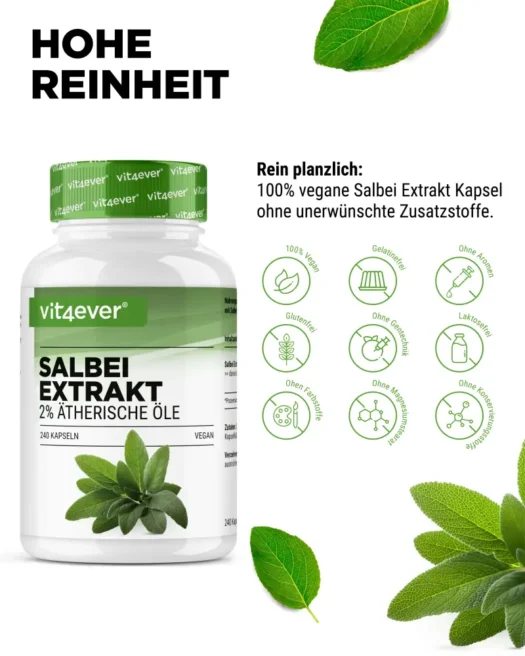 Vit4ever <br>Salie-extract - 240 capsules - Afbeelding 4