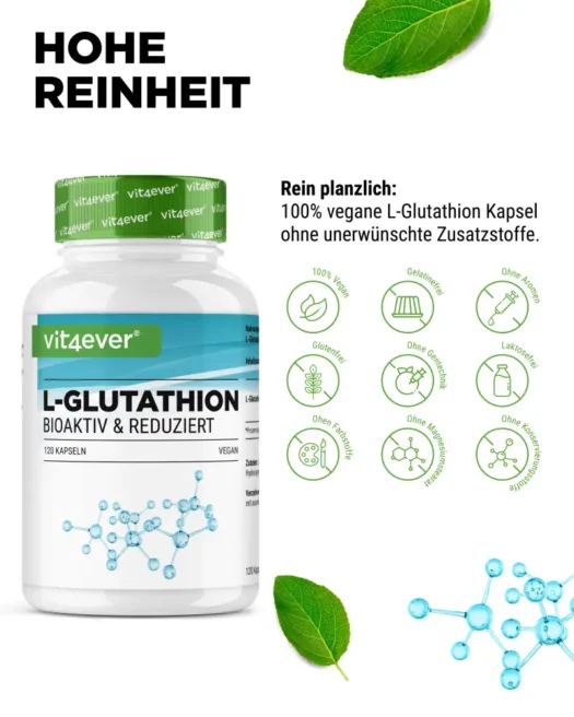 Vit4ever <br>L-Glutathion - 120 capsules - Afbeelding 4