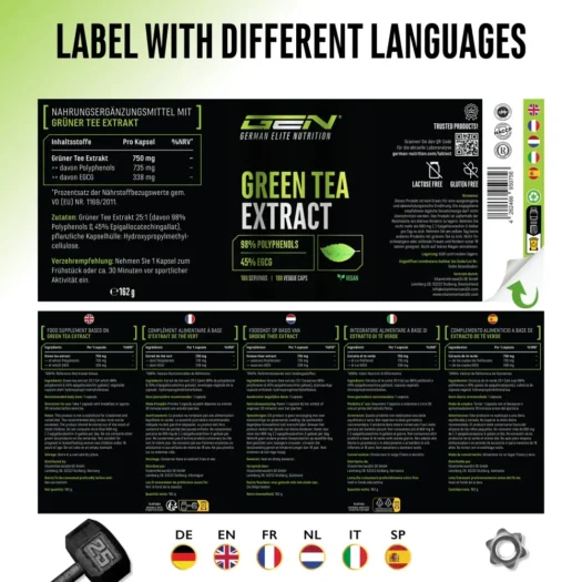 GEN <br>Extracto de té verde - 180 cápsulas - Imagen 4