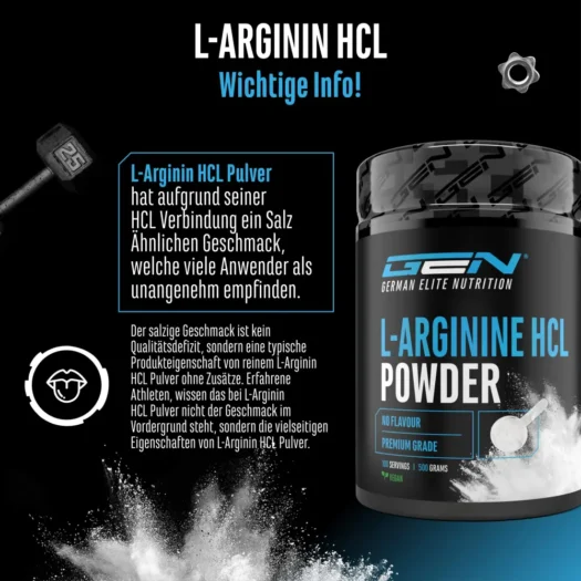 GEN <br>L-Arginina HCL - 500 g - immagine 6