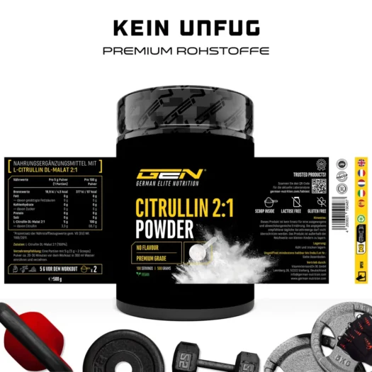 GEN <br>L-Citrulline DL-Malaat - 500 g - Afbeelding 2