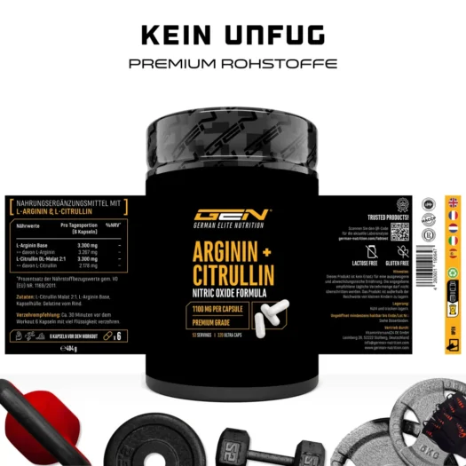 GEN <br>L-Arginine + L-Citrulline - 320 capsules - Image 2