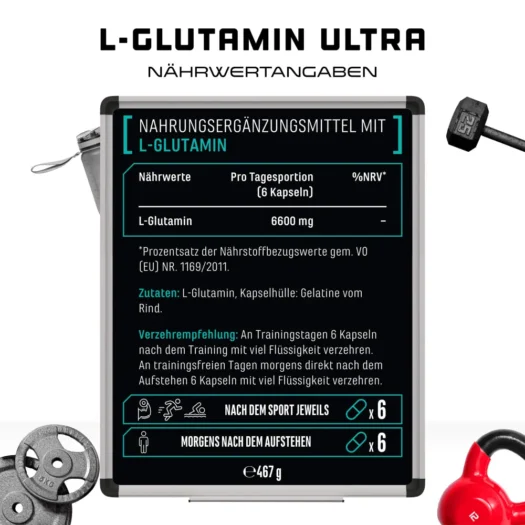 GEN <br>L-Glutammina - 365 capsule - immagine 3