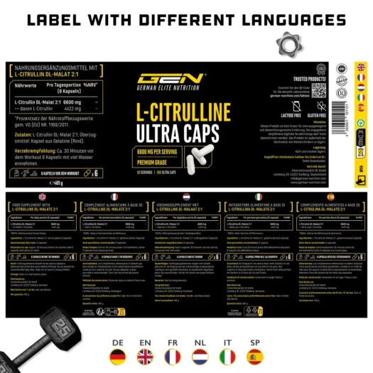 GEN <br>L-Citrulline Ultra - 365 capsules - Afbeelding 4