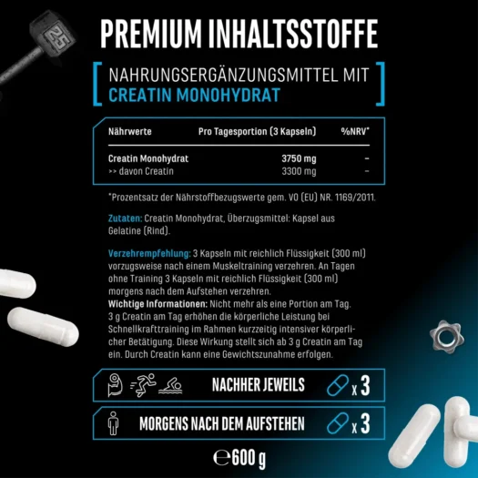 GEN <br>Créatine Ultra Caps - quantités différentes – Image 3