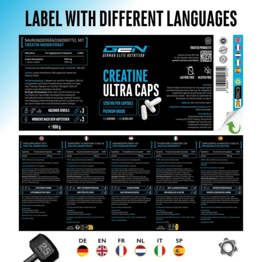 GEN <br>Créatine Ultra Caps - quantités différentes – Image 4