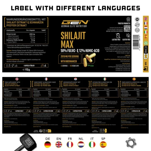 GEN <br>Shilajit Max - 180 capsule - immagine 4