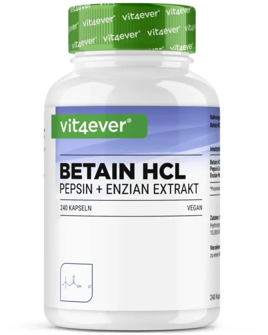 Vit4ever <br>Betaine HCL - 240 capsules