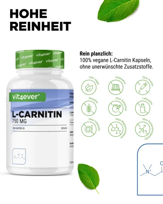 Vit4ever <br>L-Carnitina - 180 capsule - immagine 3