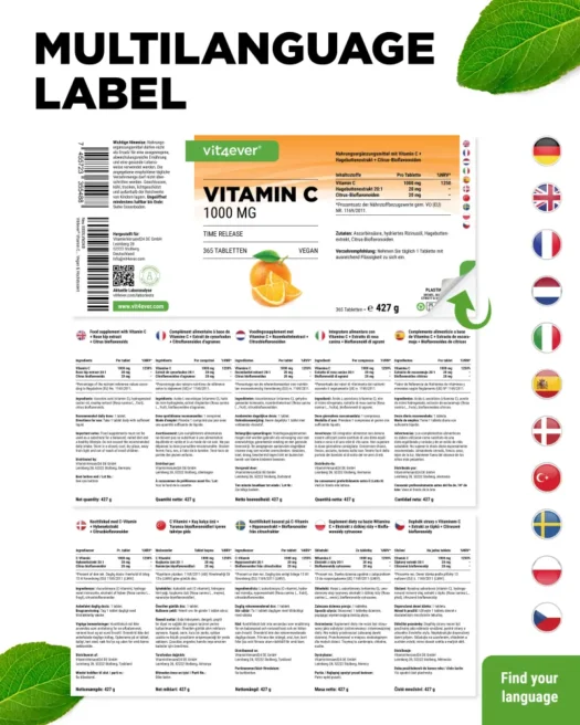 Vit4ever <br>Vitamina C 1000 mg - 365 comprimidos - Image 3