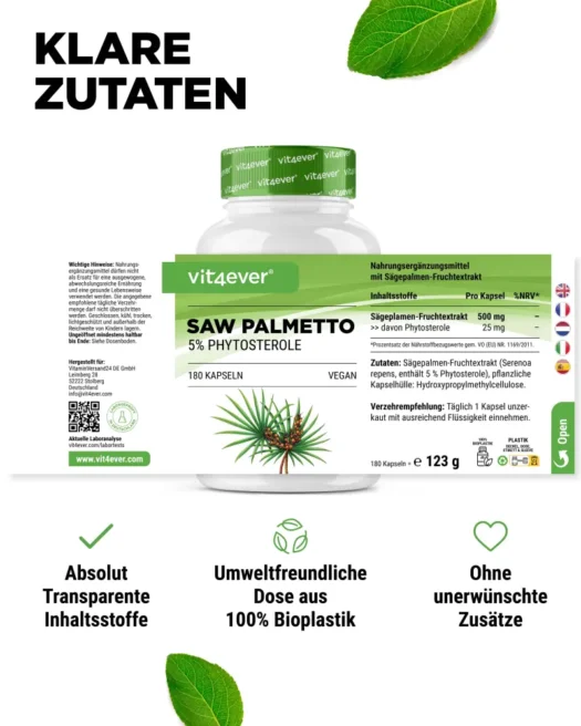 Vit4ever <br>Zegepalm-extract - 180 capsules - Afbeelding 2
