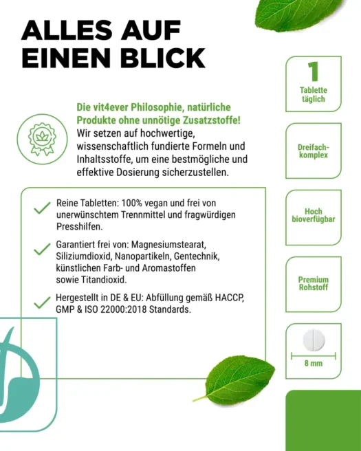 Vit4ever <br>Biotine + selenium + zink - 365 tabletten - Afbeelding 5