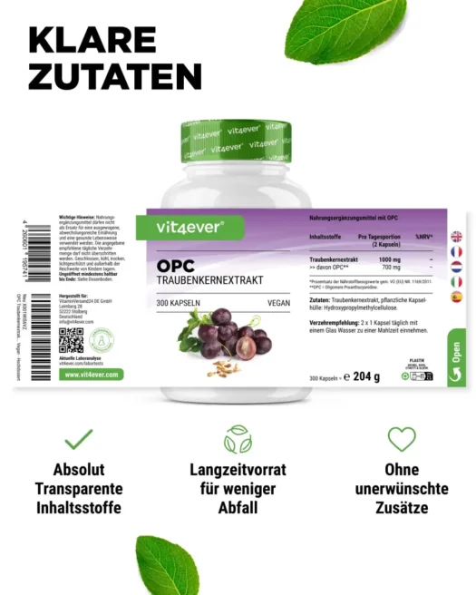 Vit4ever <br>OPC Pure - 300 capsules - Afbeelding 2