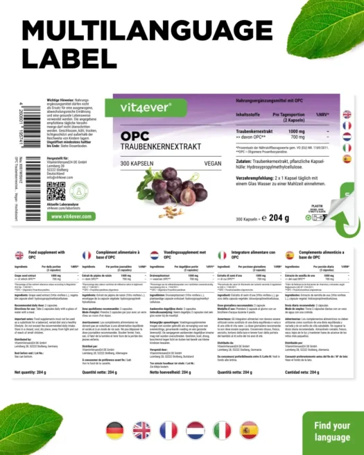 Vit4ever <br>OPC Pure - 300 capsules - Afbeelding 3