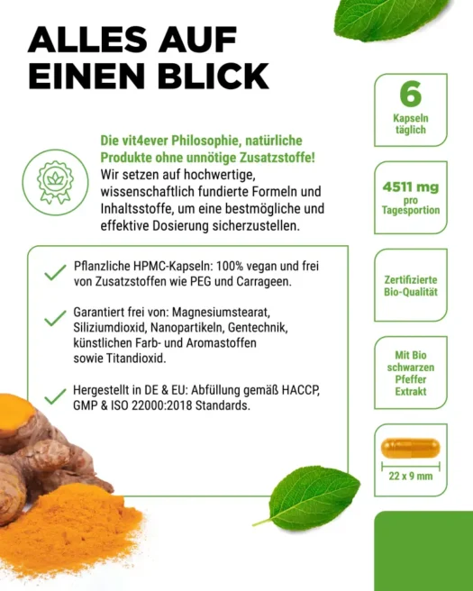 Vit4ever <br>Bio Curcuma - 365 Kapseln – Bild 5