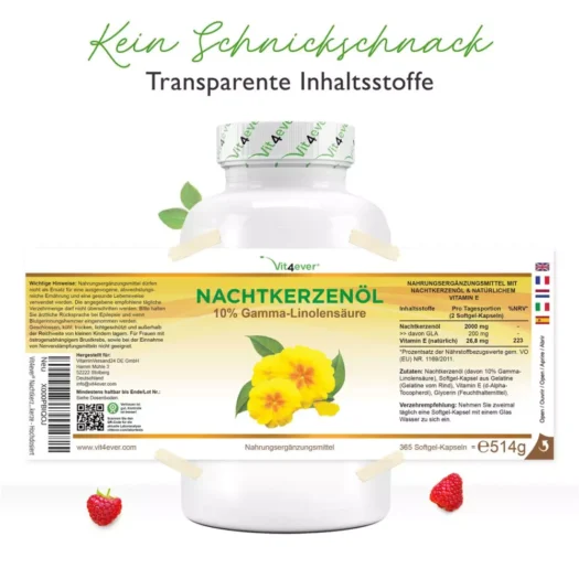 Vit4ever <br>Evening primrose oil - various quantities - Image 2