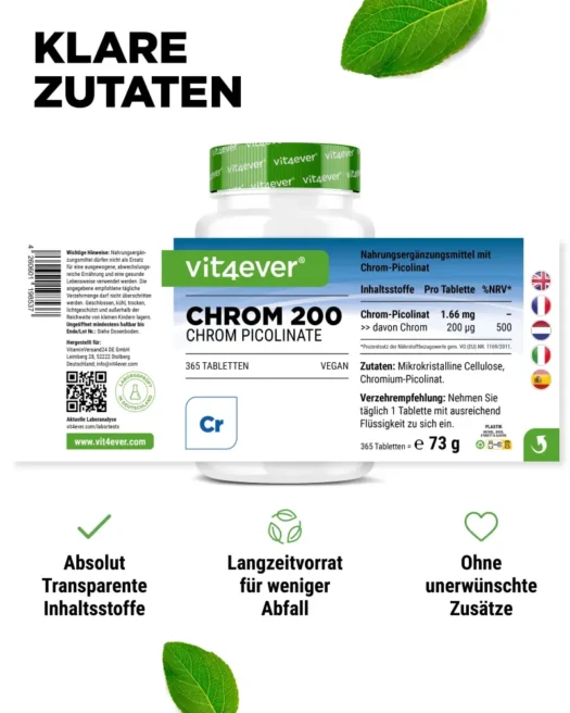 Vit4ever <br>Chromium - 365 comprimés - différentes versions – Image 2
