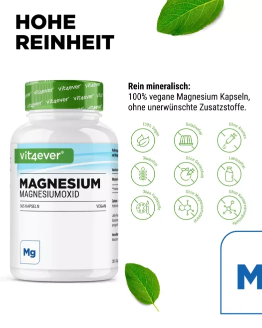 Vit4ever <br>Magnesiumoxide - 365 capsules - Afbeelding 4
