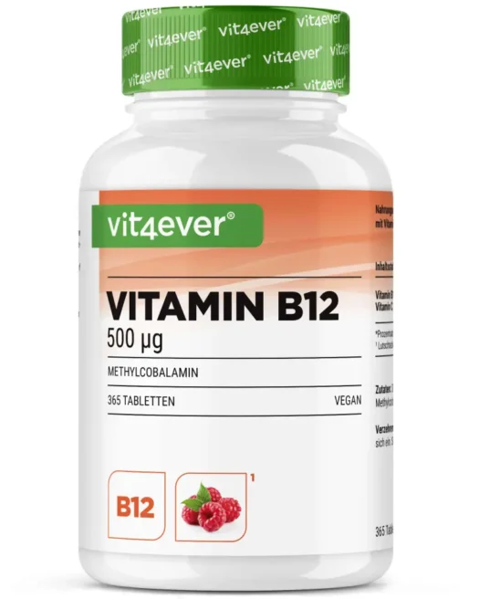 Vit4ever <br>Vitamine B12 - 365 comprimés à sucer - différentes variétés