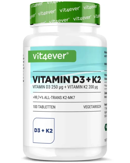 Vit4ever <br>Vitamina D3 10 000 UI + K2 - 180 comprimidos (Kopie)