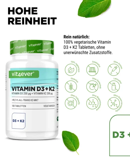 Vit4ever <br>Vitamina D3 10 000 UI + K2 - 180 comprimidos (Kopie) - Imagen 4