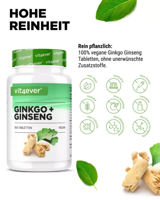 Vit4ever <br>Ginkgo + Ginseng - 365 comprimidos - Imagen 4
