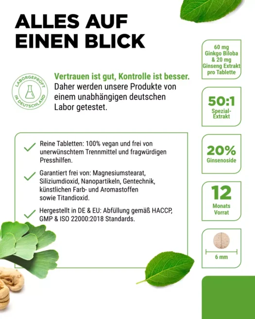 Vit4ever <br>Ginkgo + Ginseng - 365 comprimidos - Imagen 5