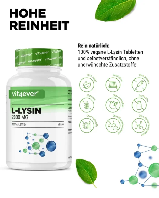 Vit4ever <br>L-lysine - 160 tabletten - Afbeelding 4